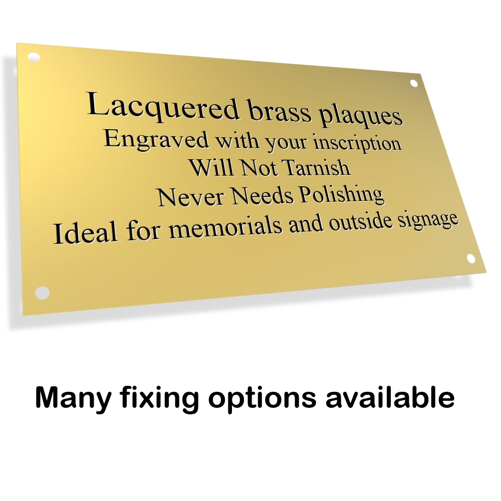 Lacquered Brass Plaques